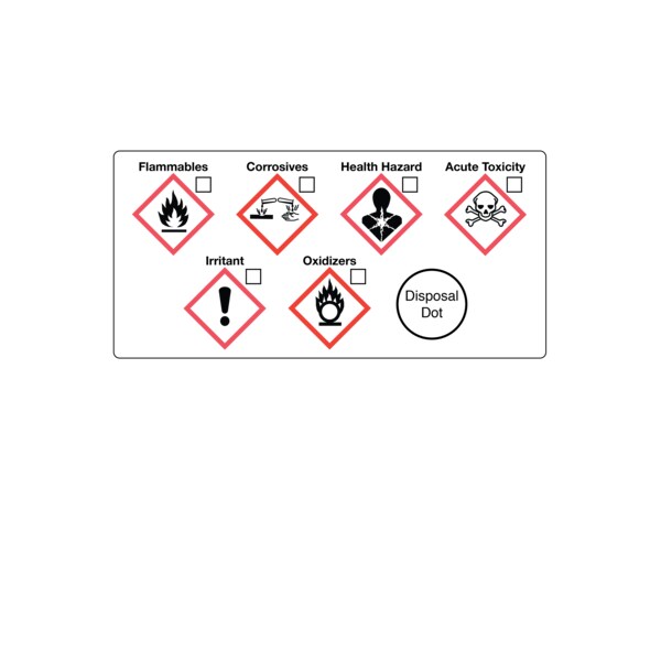GHS Label - Icons 1-7/16" x 3"